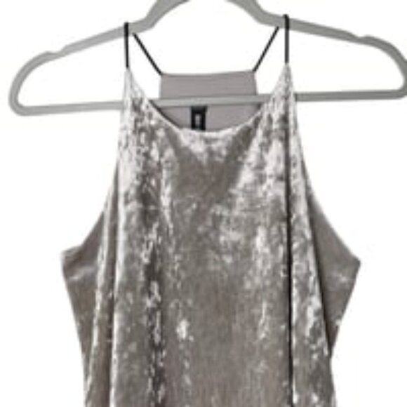 Lord & Taylor Silver Velour Halte - Picture 2 of 4